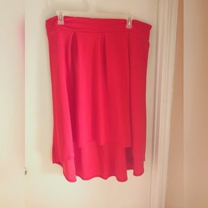 Red Pleaded Skirt high low cut. 3XL Brand: Rainbowshop.com